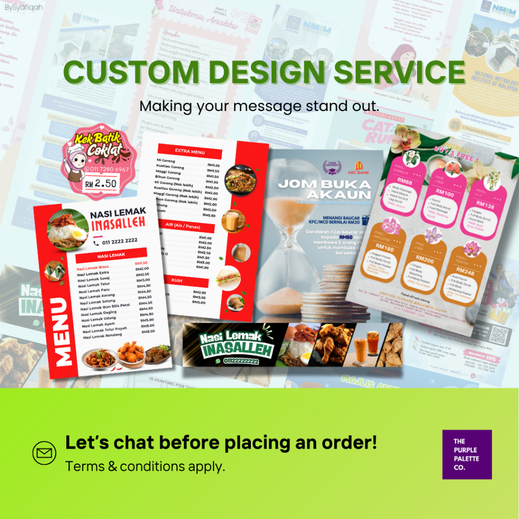 Custom Design Service | Reka Grafik Servis | Banner | Bunting | Flyer ...