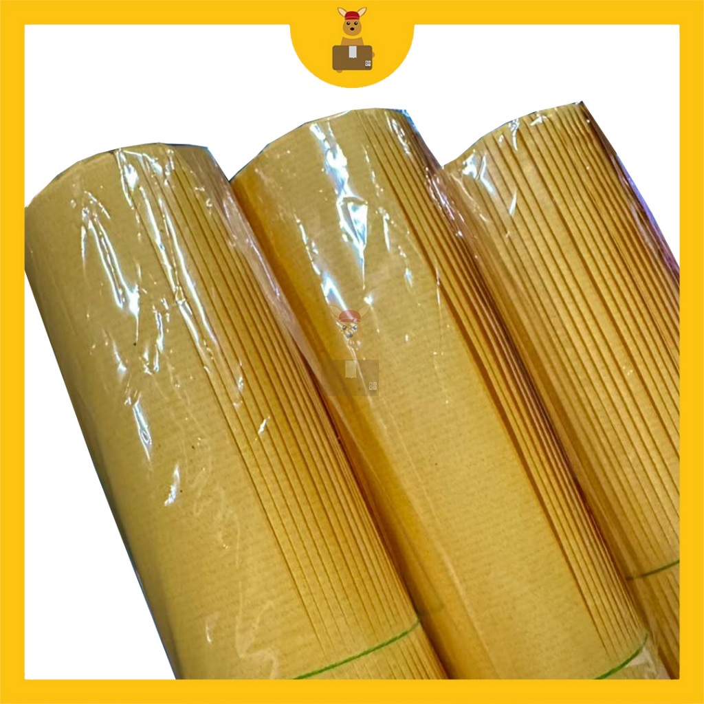 Brown Paper Ribbed Kraft Paper Kertas Mahjong Kertas Minyak (50 Sheets ...
