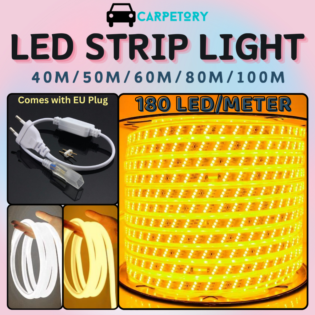 LED Strip Light 180L Flexible 12mm Neon tube Rope Led 2835 220V 4000K ...