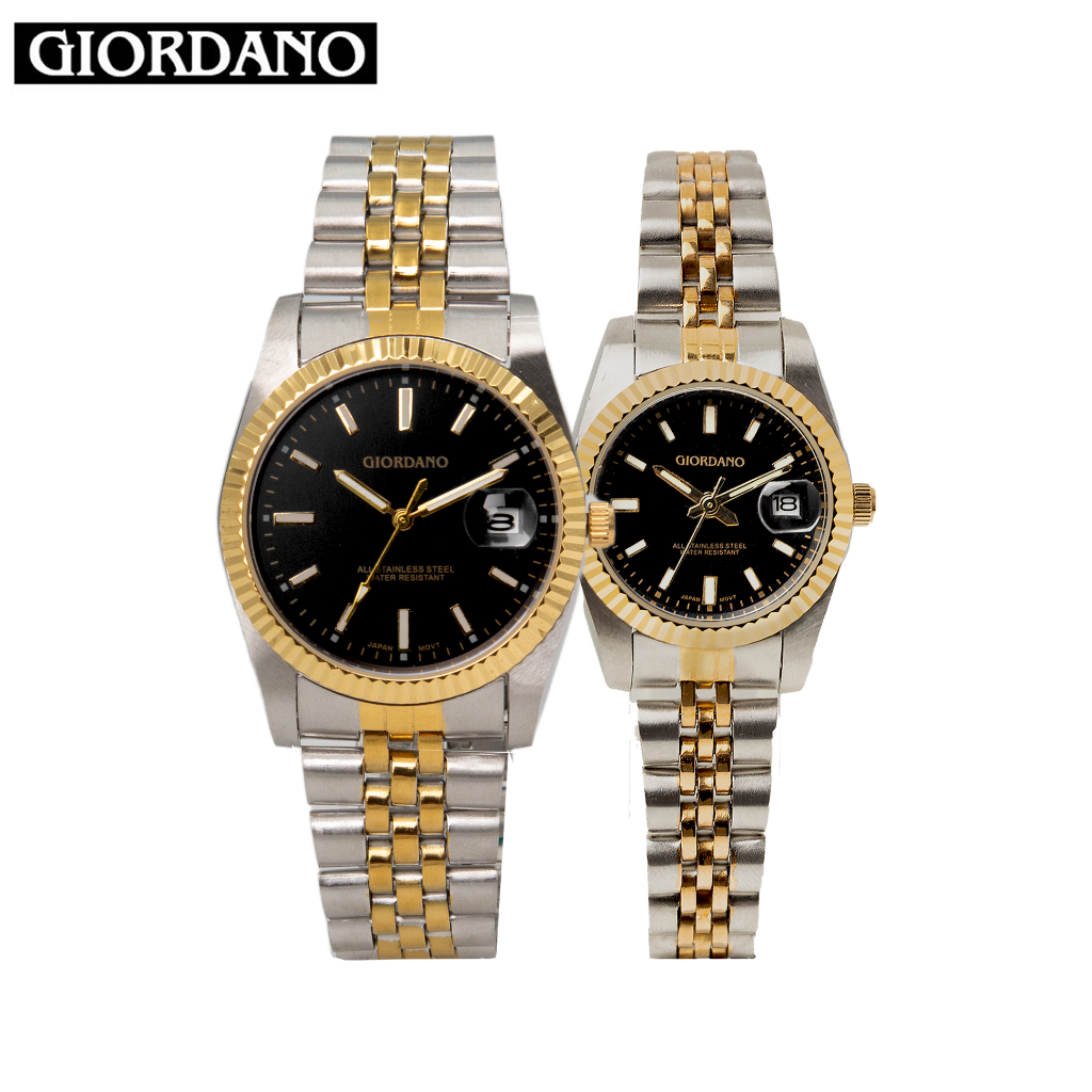 Giordano Classic All Stainless Steel Water Resistant Date Display Couple Watch RX5307 Shopee Malaysia