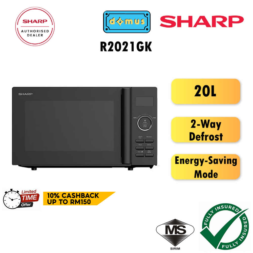 Sharp Digital Microwave Oven 20L 800W With Defrost Easy Clean Mikrowave ...