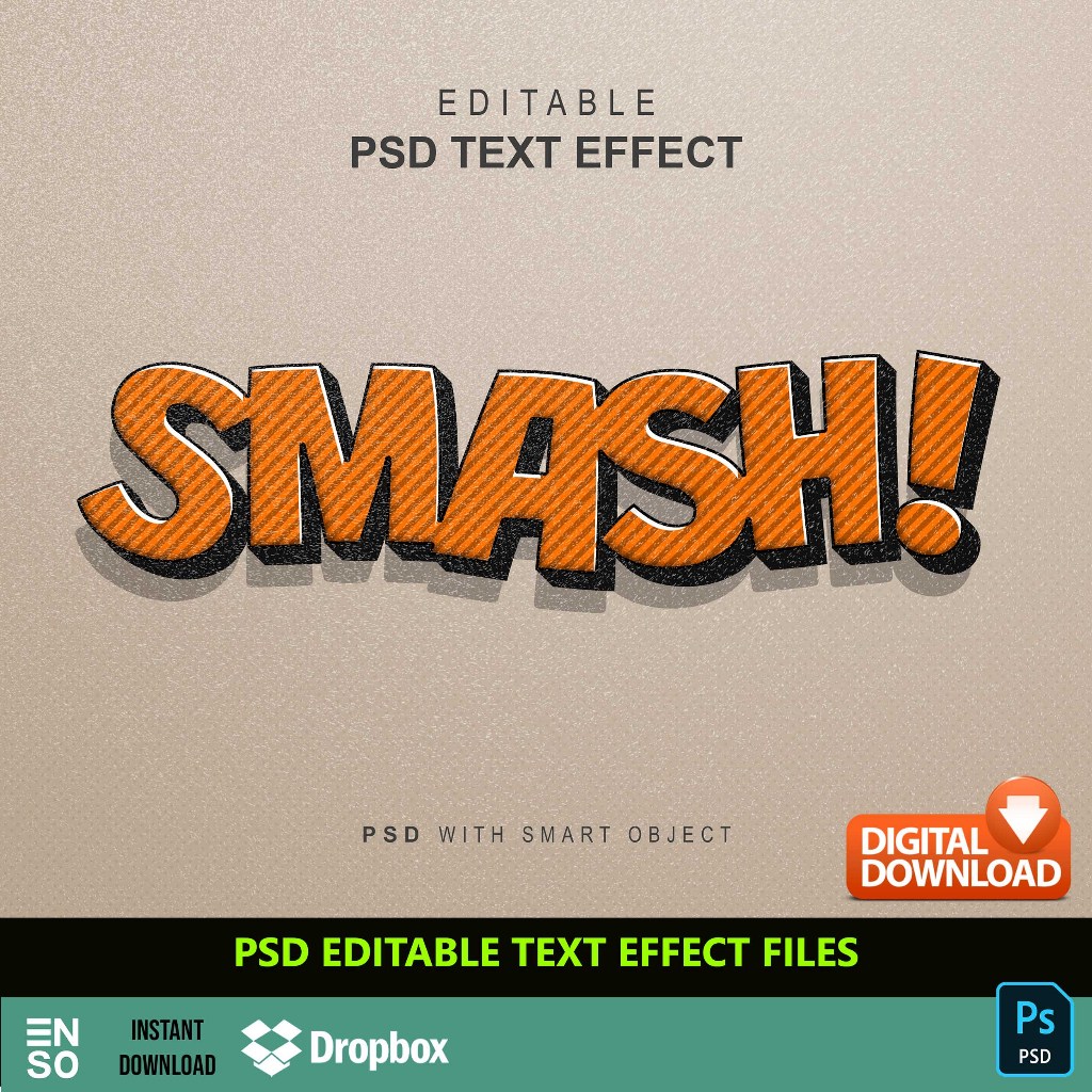 PSD Text Effect Stylish Text | Editable Text Logo | Creative Colorful ...