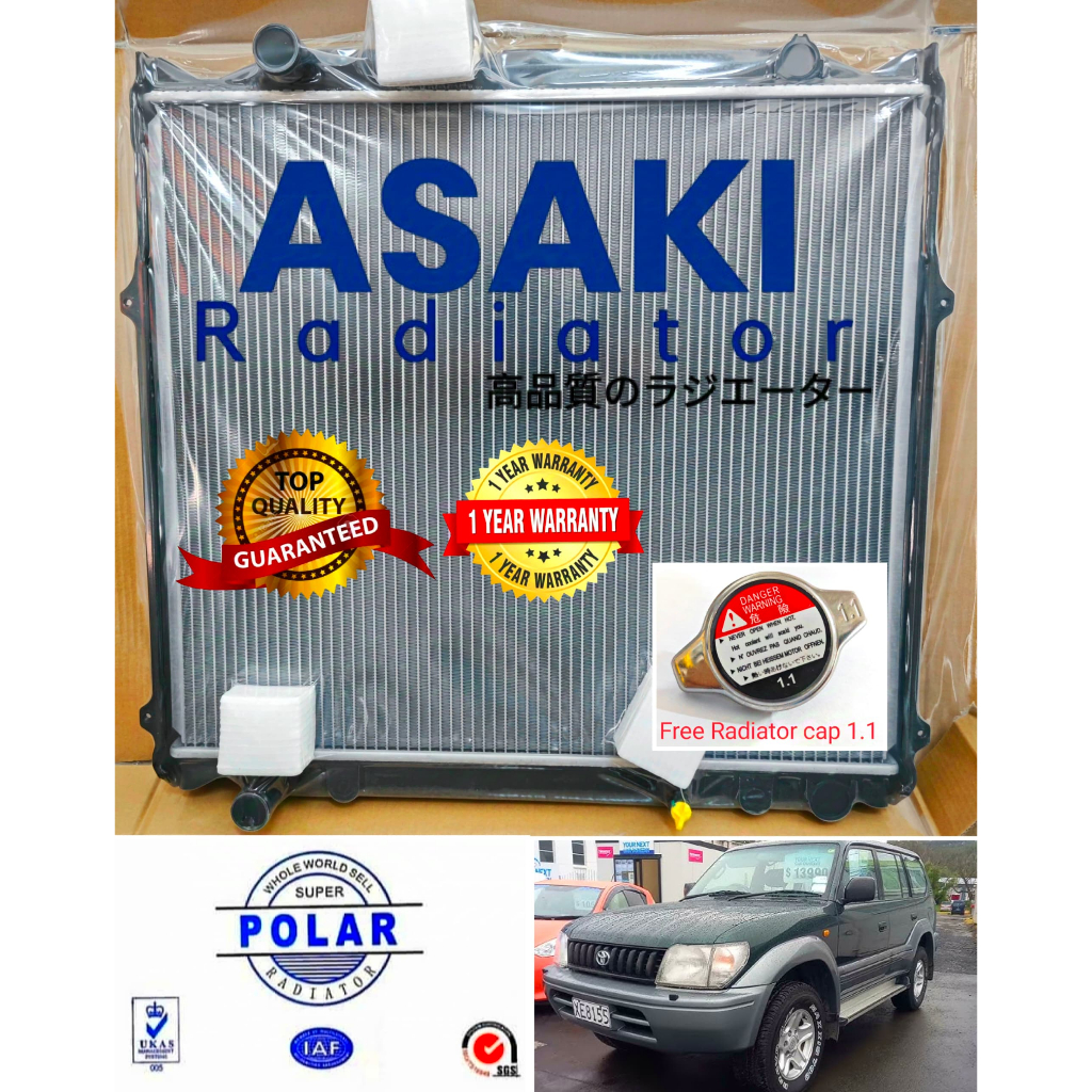toyota prado KDJ90 LJ95 Diesel Radiator Double layer 26mm High quality ...