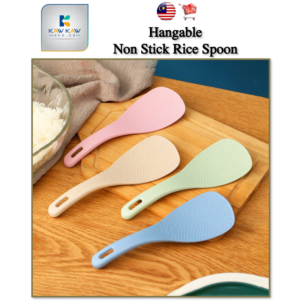 𝐊𝐊𝐒 𝐇𝐚𝐧𝐠𝐚𝐛𝐥𝐞 𝐍𝐨𝐧 𝐒𝐭𝐢𝐜𝐤 𝐑𝐢𝐜𝐞 𝐒𝐩𝐨𝐨𝐧 🚚 Heat Resistant Handle Rice Scoop ...