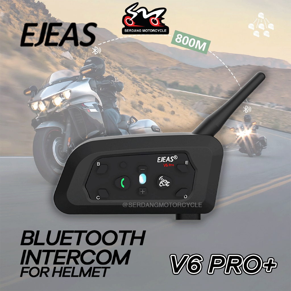 V6 Motorcycle Helmet hotsell Bluetooth Intercom, Bluetooth 5.1 Motorcycle Headset