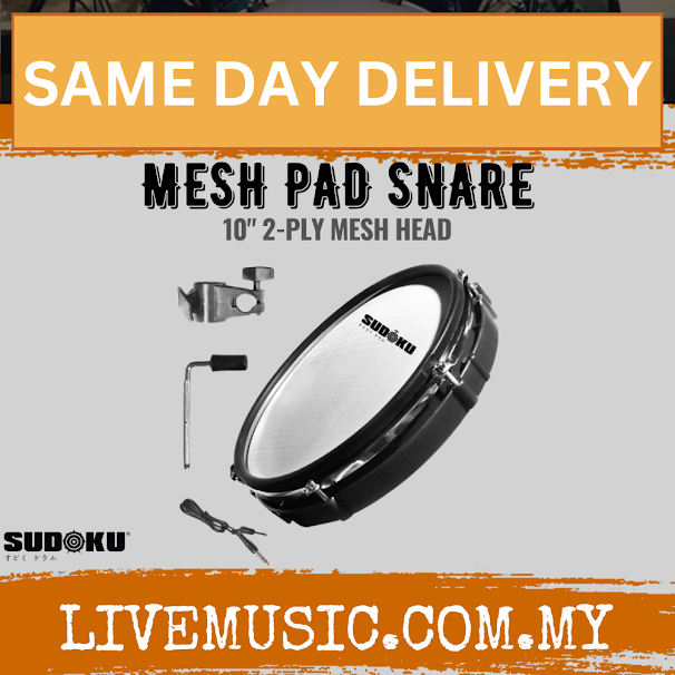 Sudoku 10" Electronic Digital Electric Drum Mesh Pad Snare Set (For