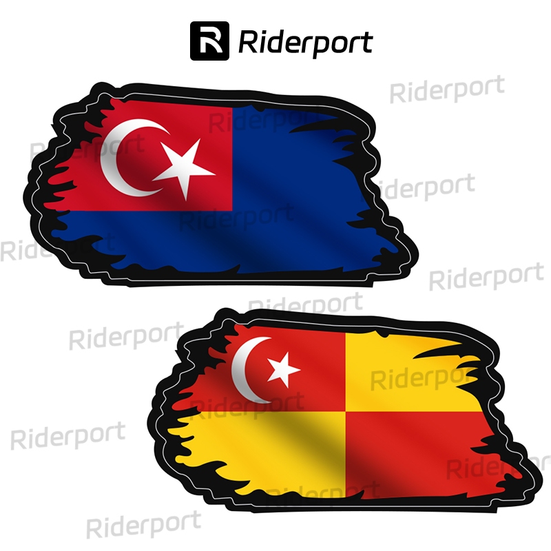 Mini Sticker Bendera Malaysia Flag Stickers Motor Kereta Sabah Kelantan ...