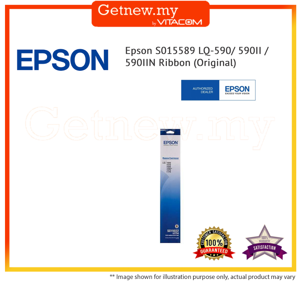 Epson S015589 LQ-590/ 590II / 590IIN Ribbon (Original) | Shopee Malaysia