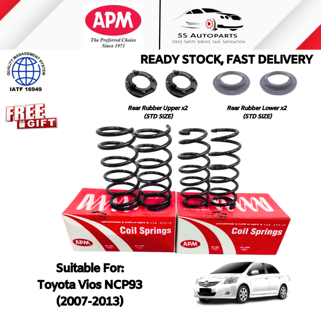 APM Toyota Vios NCP93 (2007-2013) Standard Coil Spring Front (Depan ...