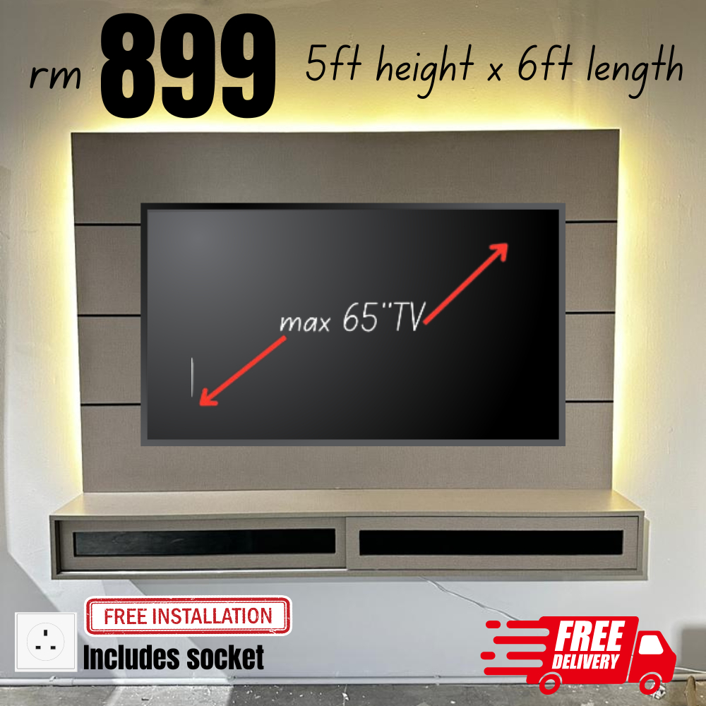 (STAR HOME FURNITURE) FREE INSTALL 6FT TV HANGING Shopee