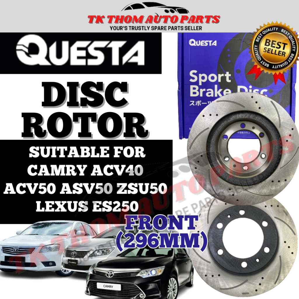 QUESTA SPORT DISC ROTOR DEPAN FRONT TOYOTA CAMRY ACV40 ACV50 ASV50 ...
