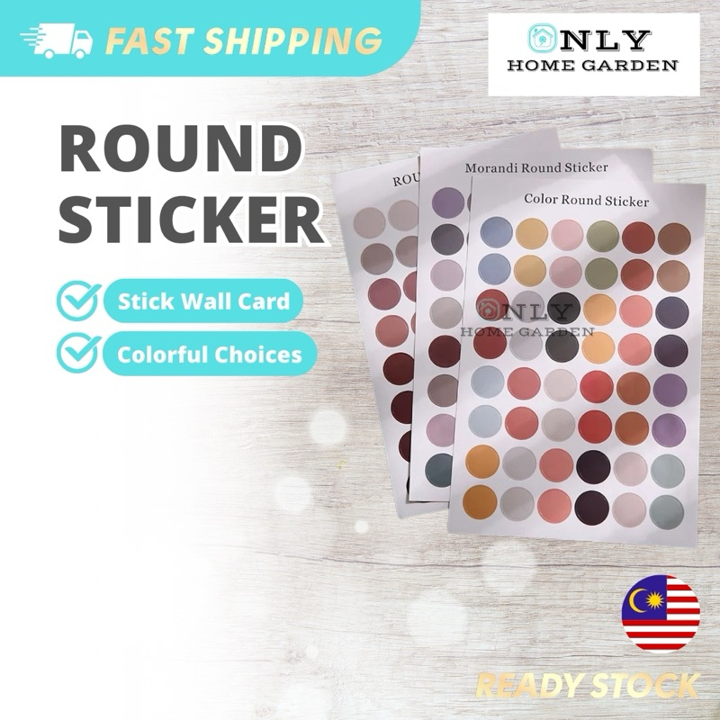 OnlyHomeGarden Round Sticker Ins Wallsticker Wall Card Sticker Home ...
