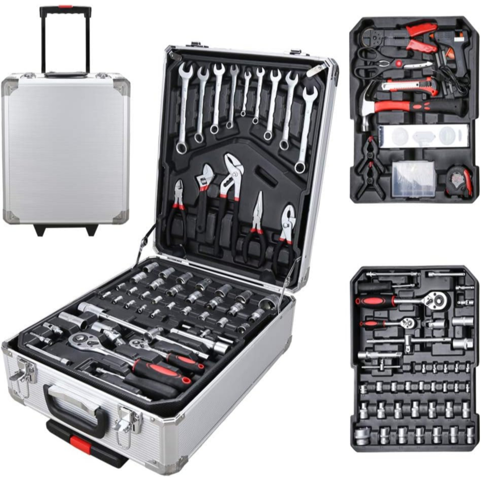 MKR 187Pcs / 399Pcs / 599Pcs Craft Hand Tools in Aluminum Trolley Case ...