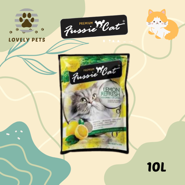 Fussie Cat 10L Scoopable Clumping Cat Litter Activated Charcoal