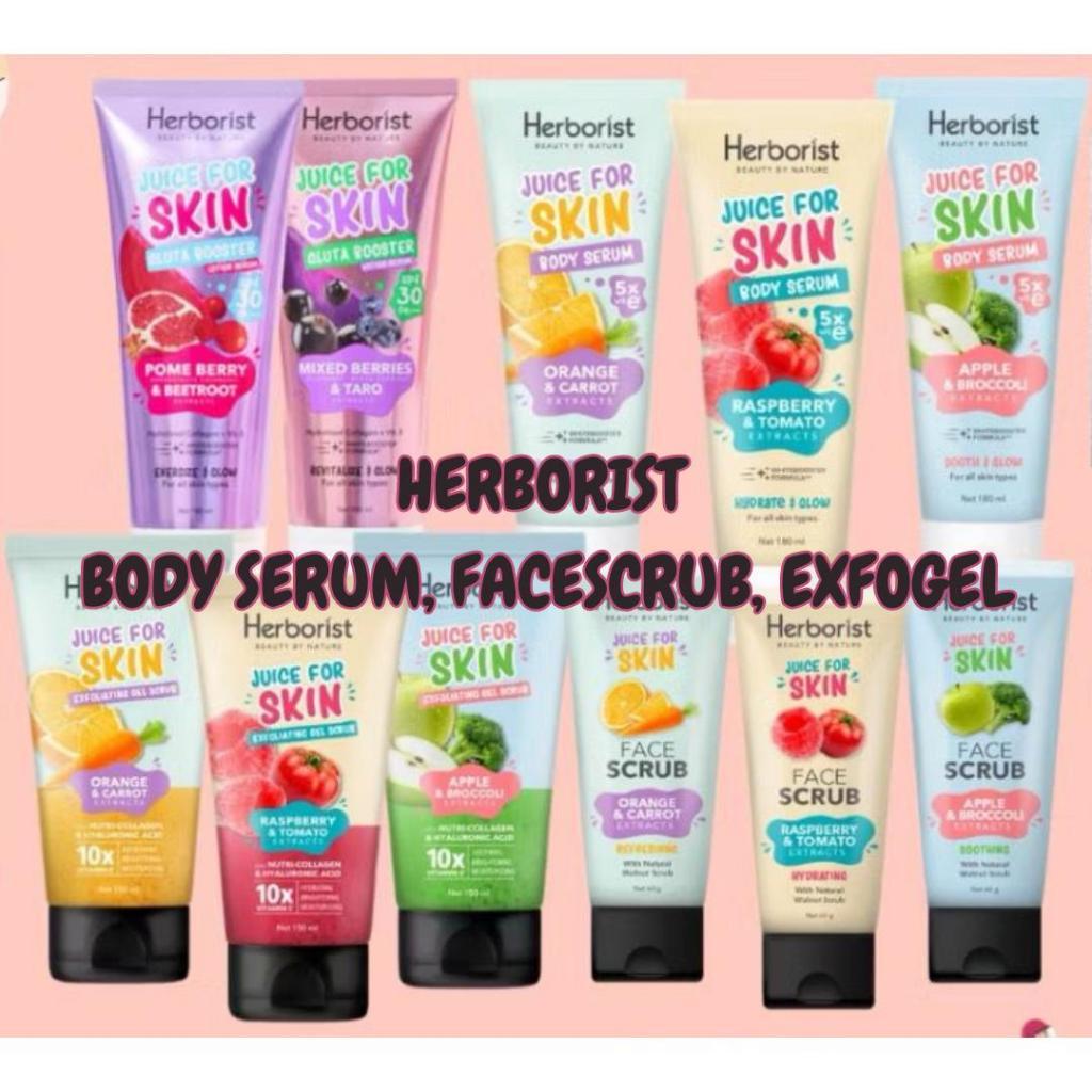 HERBORIST JUICE FOR SKIN BODY SERUM/FACE SCRUB/GEL SCRUB/COOLING BURST