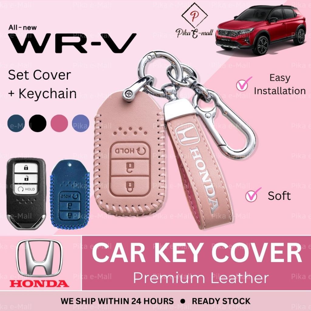 Honda WRV Key Cover Pink Leather PU WRV 2023 Accessories Keychain ...