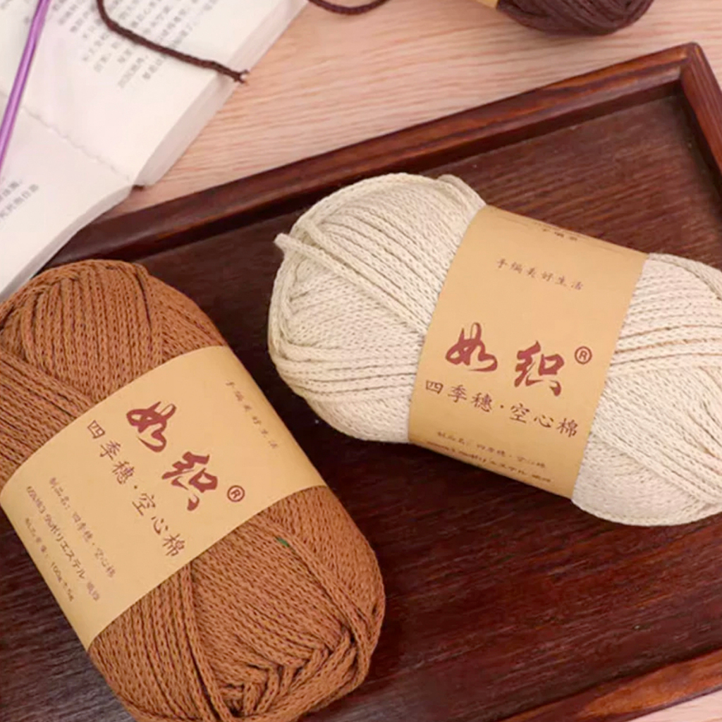 {READY STOCK} Cotton Rope Hand Woven yarn for crochet and knitting ...