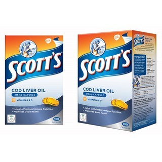[EXP:06/2026] SCOTT'S Cod Liver Oil Capsules (2x100's) | Shopee Malaysia