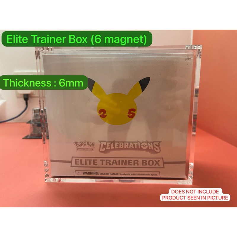 Acrylic case for (POKEMON ETB / POKEMON Booster Box)( MAGNETIC  )  (Thickness : 6mm) (FOR POKEMON ENG ONLY!!!) | Shopee Malaysia