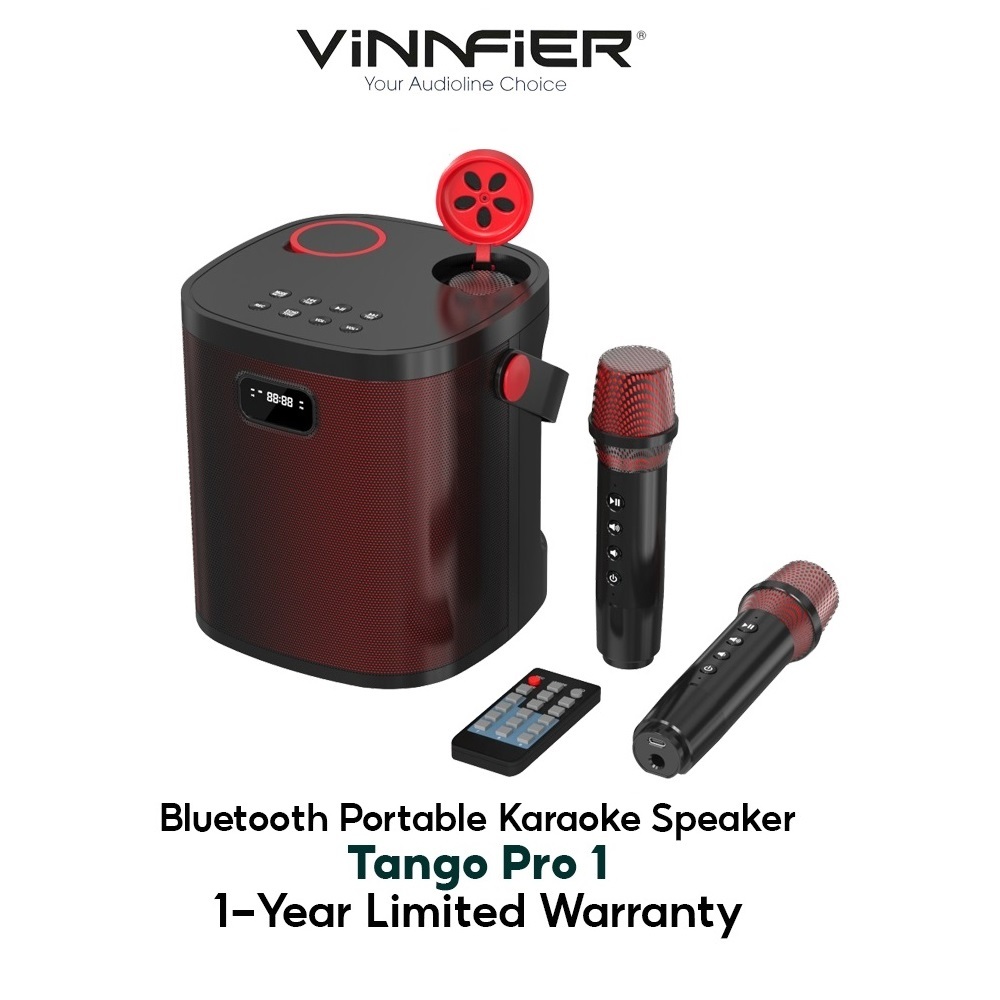 Vinnfier Tango Pro 1 Bluetooth Portable Karaoke Speaker with 2 Wireless