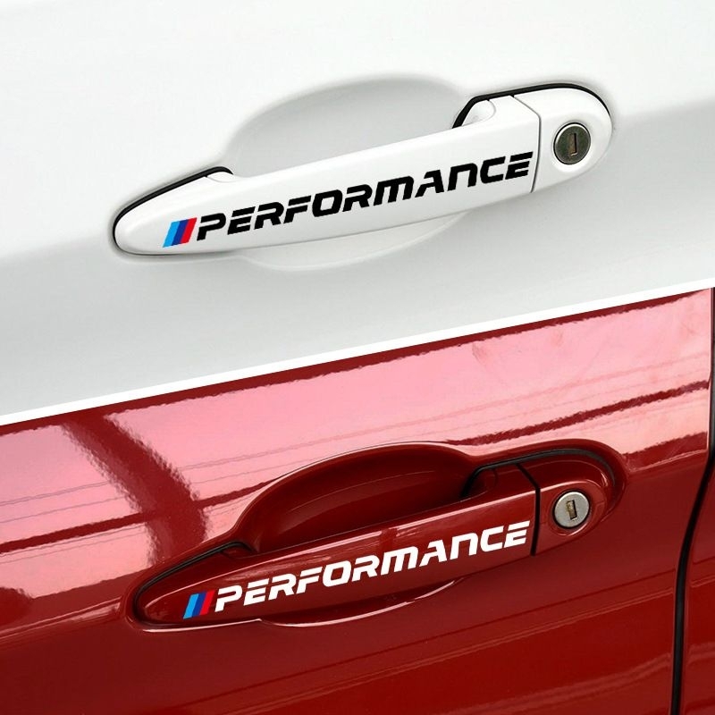 4 pcs BMW Performance Logo Door Handle Car Stickers Decoration | Shopee ...