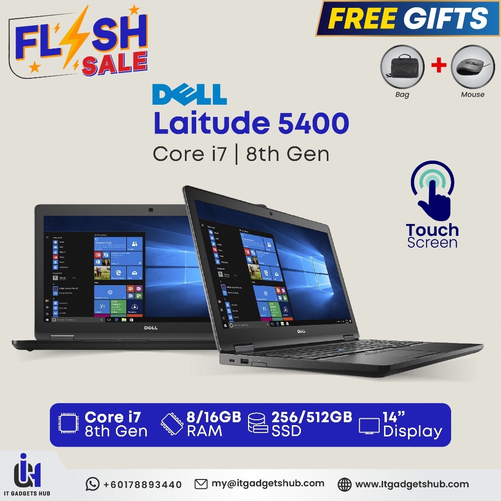 Dell Latitude 5400 Laptop Intel Core i78th Gen 14 inch Touchscreen