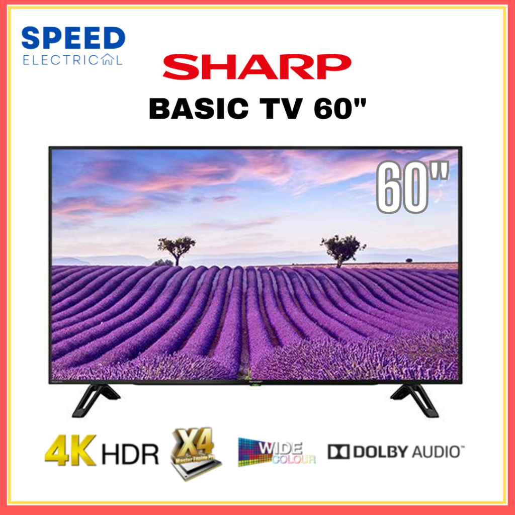 [SABAH ONLY] SHARP LED TV 60INCH BASIC 4K LED TV 4TC60CH1X 电视 TV 60INCI ...