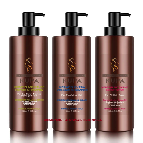 KUPA KERATIN MOISTURE REPAIR SHAMPOO/KERATIN VOLUME SHAPOO/INTENSIVE ...
