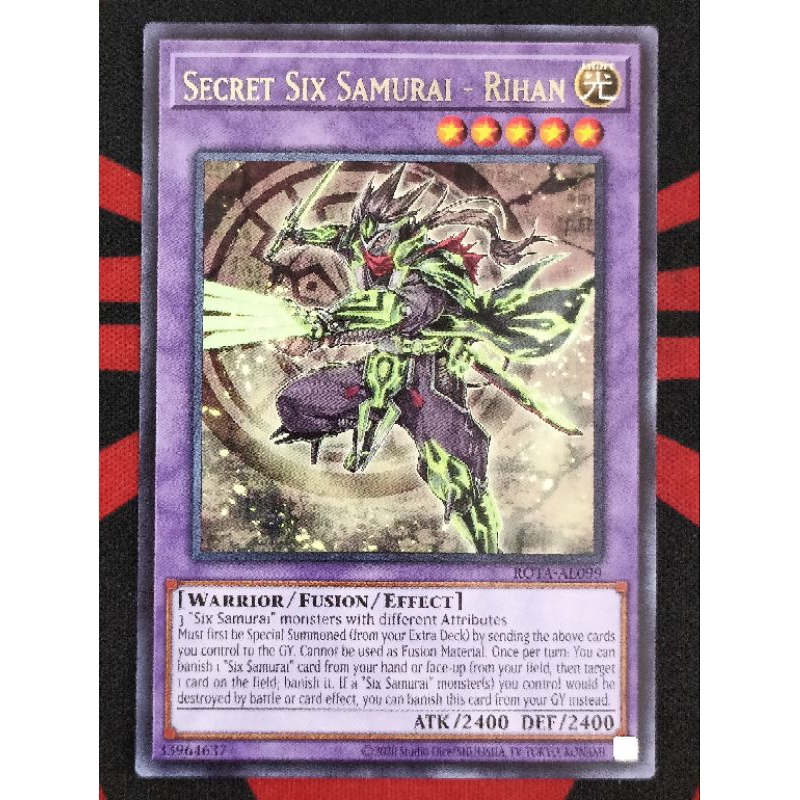 YUGIOH KONAMI ROTA-AE099 Secret Six Samurai - Rihan (Rare) | Shopee ...