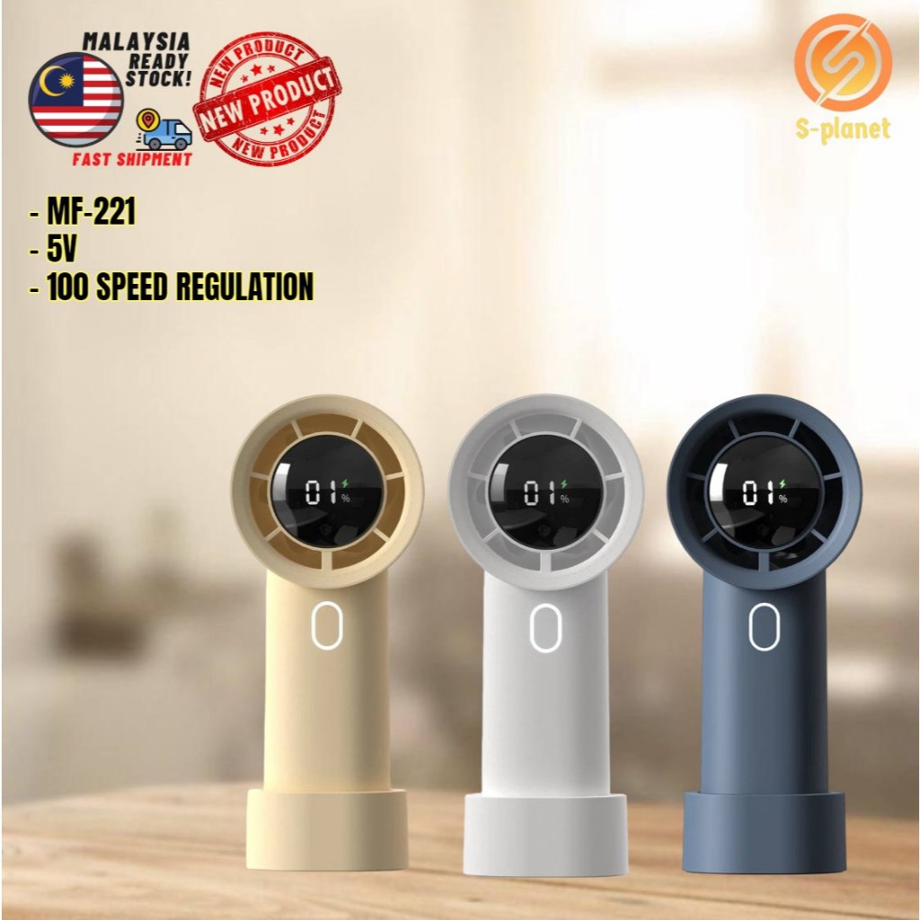 Mini Fan 221 Led Display Lightweight Minimalist Handheld fan mini fan ...