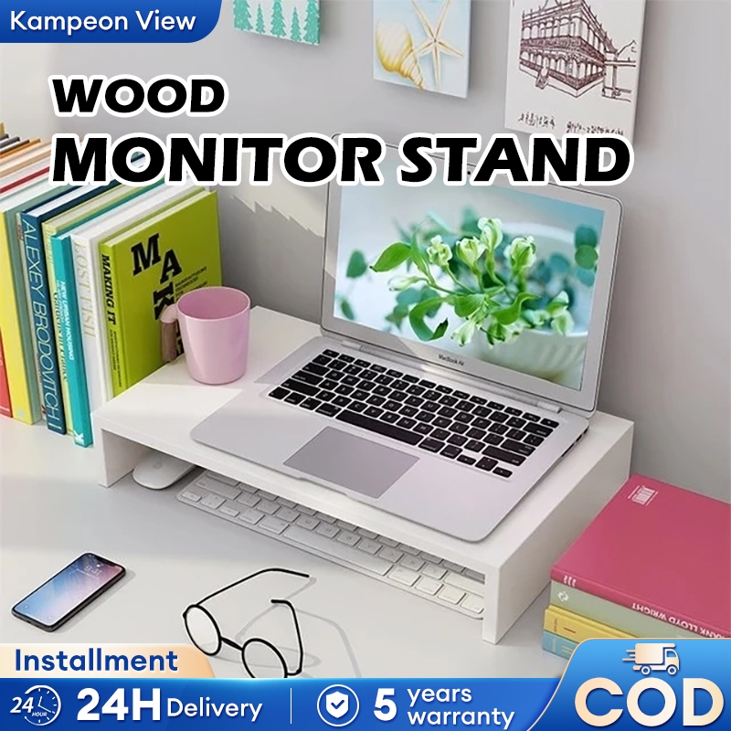 Monitor Stand Wood Laptop PC Desktop Monitor Increased Shelf Stand 2