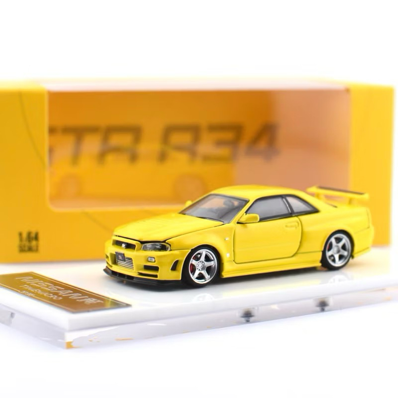 TIME MICRO 1/64 NISSAN GT-R R34 Lemon Yellow OPENABLE HOOD | Shopee ...