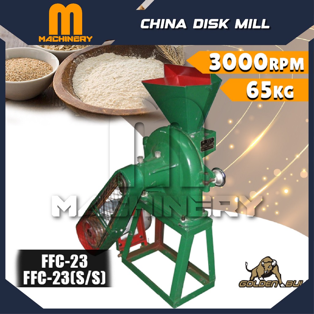 M.Machinery Golden Bull FFC-23 / FFC-23(S/S) China Disk Mill 3000 RPM ...