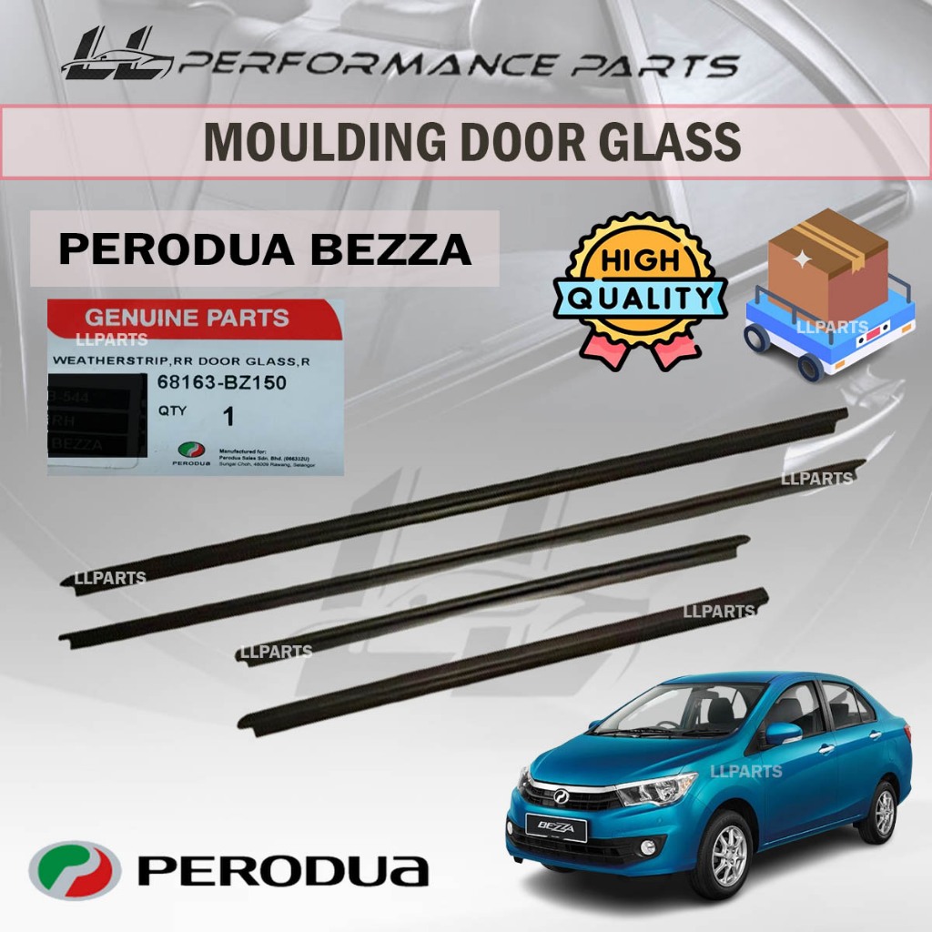 Original Perodua Bezza Door Moulding Lining Rubber Outer Glass Window ...
