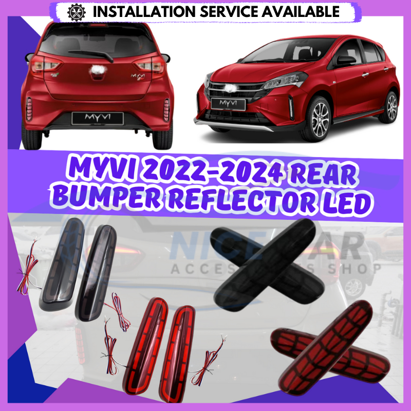 Perodua Myvi 2022-2023 Reflector Rear Bumper Reflector LED DRL ...