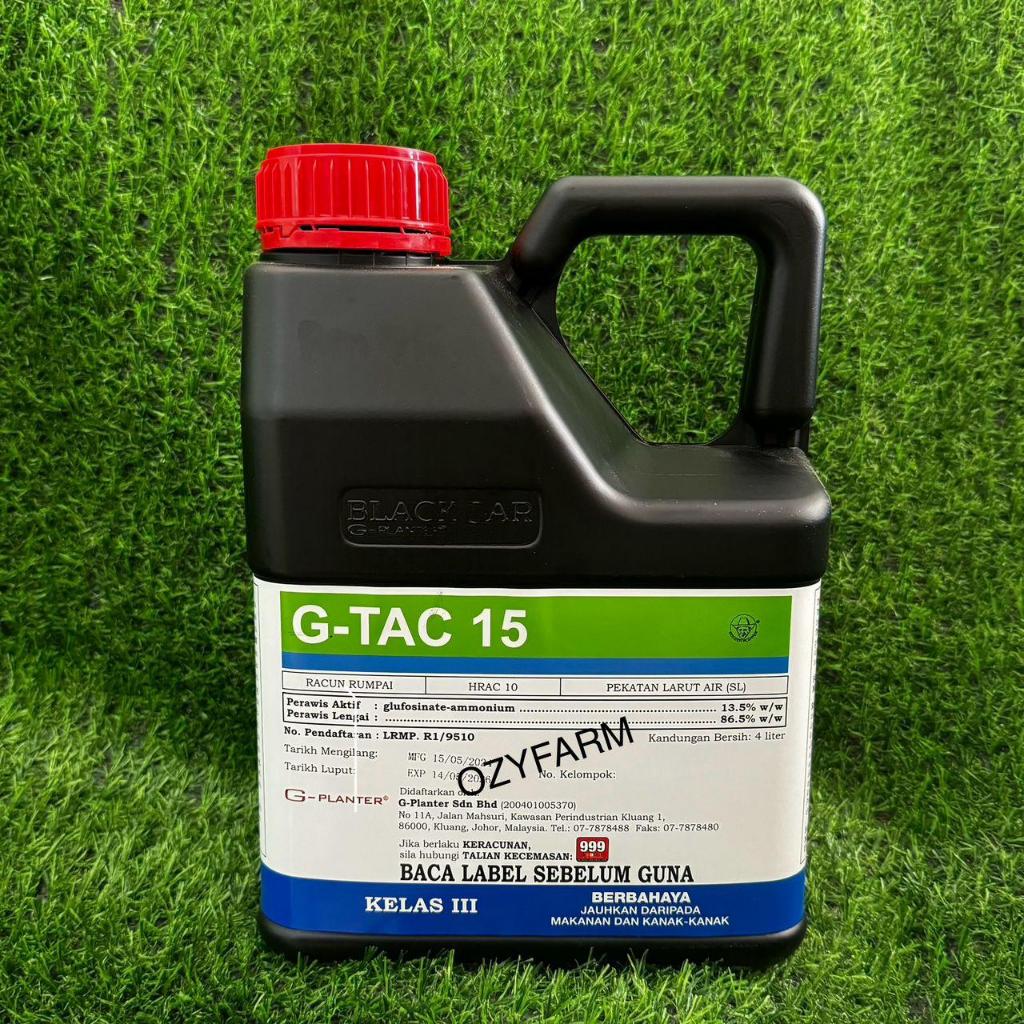 4L RACUN RUMPUT GTAC GLUFOSINATE AMMONIUM 13.5% SAMA MACAM BASTA SAMBAU ...