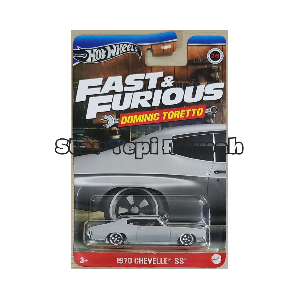 Hot Wheels 2024 Fast & Furious - Dominic Toretto 1970 Chevelle SS Grise, 1/64, Neuf Sous Blister