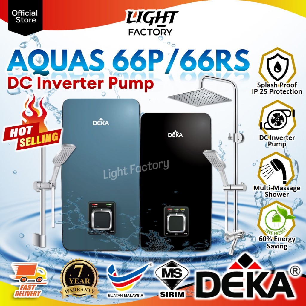 🔥NEW MODEL🔥DEKA Aquas 66P Aquas 66RS DC Pump Silent Inverter Instant ...