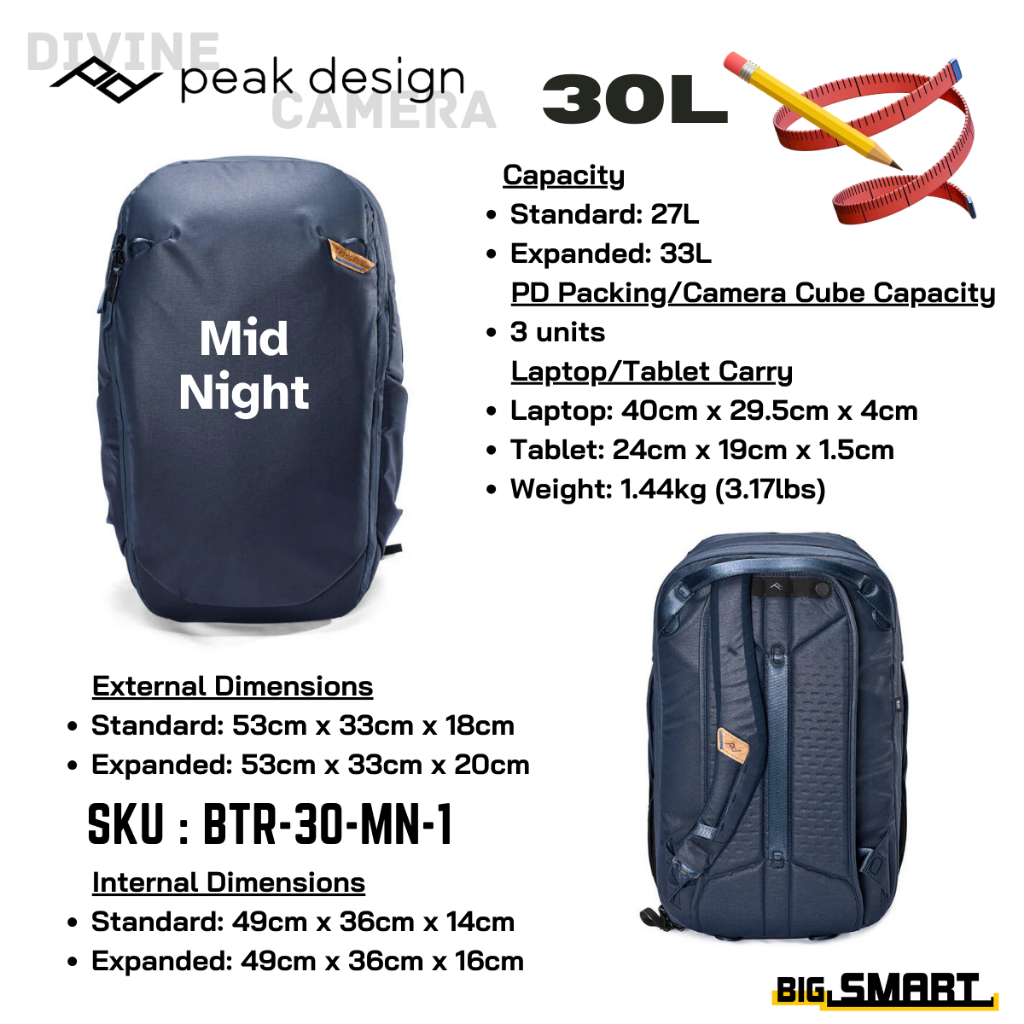 Peak Design Travel Backpack 30L 45L Shopee Malaysia