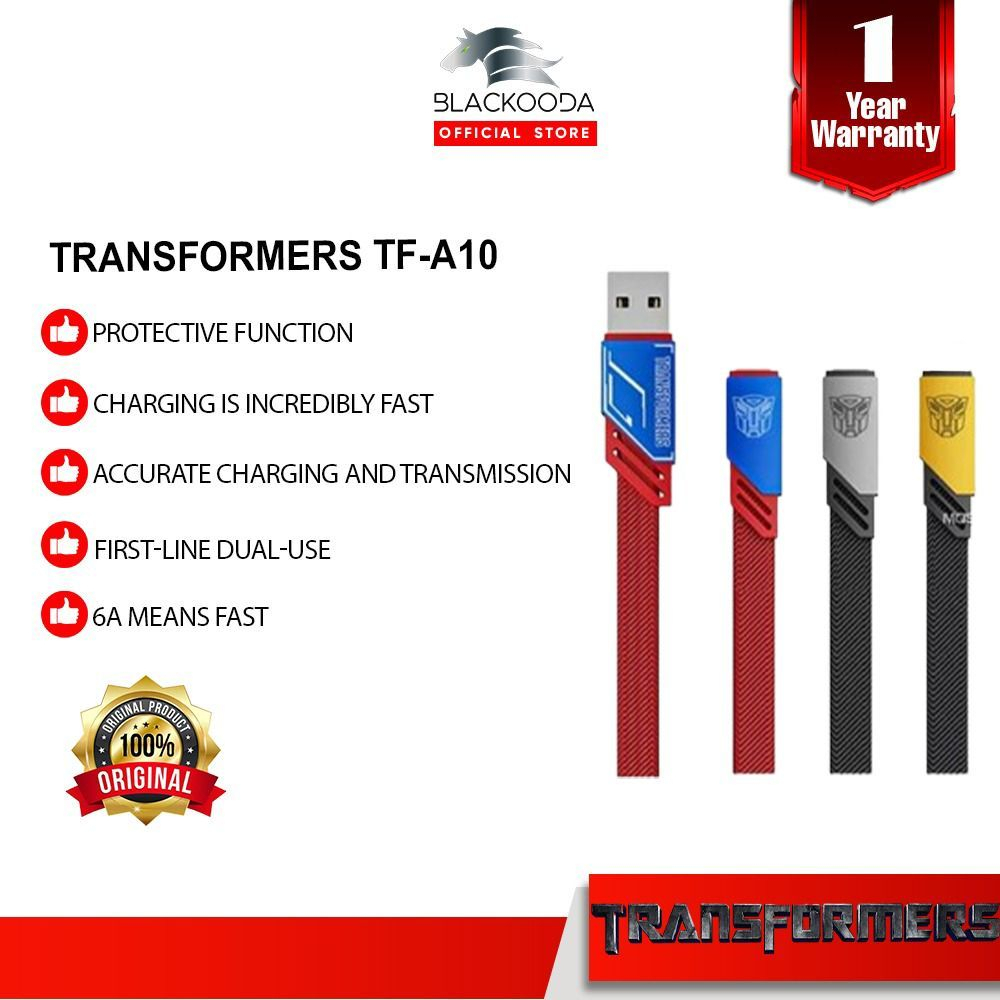 Transformers TF-A10 USB to L.N 6A Fast Charge Data Cable | Shopee Malaysia