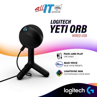 Logitech G Yeti Orb Condenser RGB Gaming Microphone with LIGHTSYNC, USB Mic for Streaming, Cardioid USB, Plug and Play