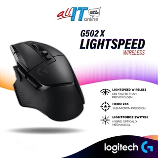 Logitech G502 X Lightspeed Wireless Gaming Mouse Optical Mouse With Lightforce Hybrid Optical-Mechanical Switches