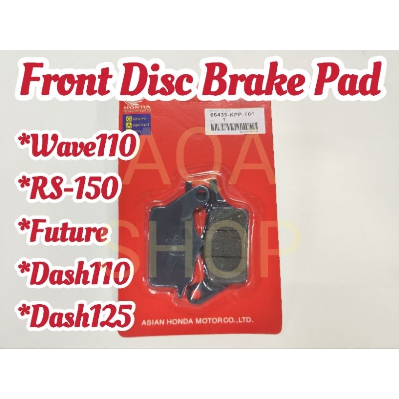 Front Disc Brake Pad Front Disc Pad Wave110 W110 Dash110 Dash125 Future ...