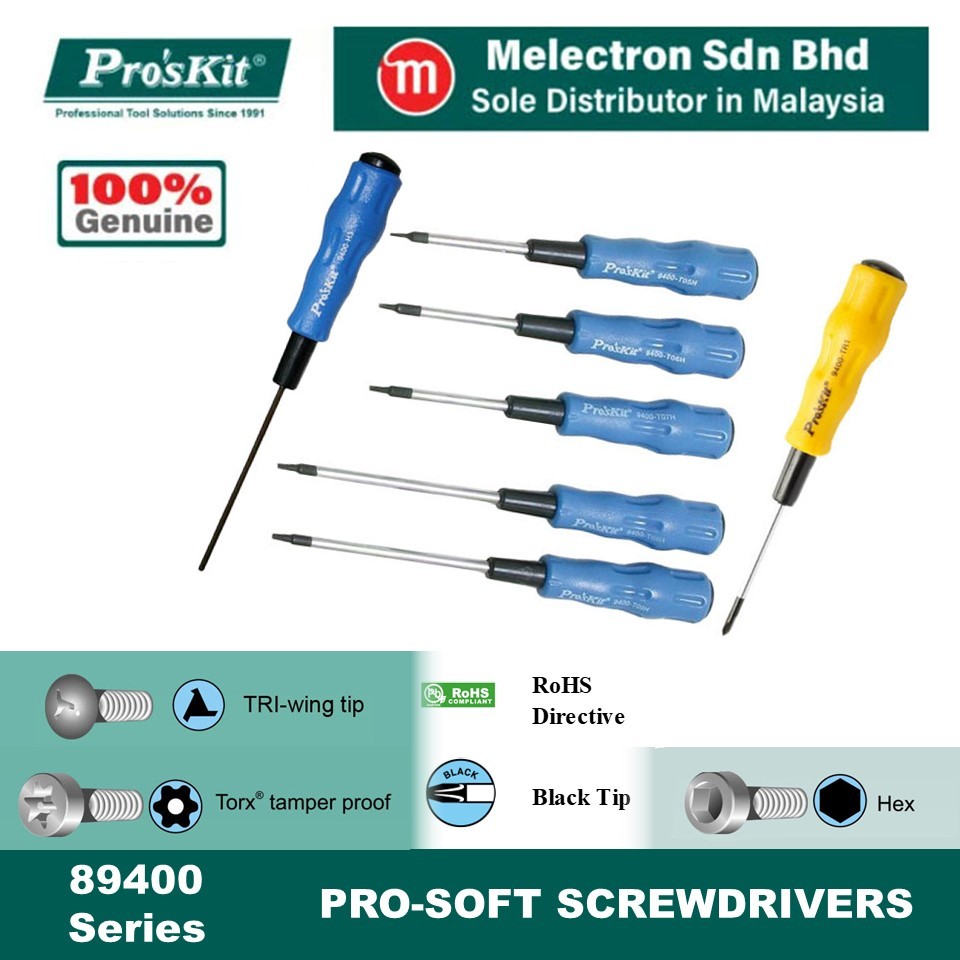 Pro'sKit 89400 Series Pro-Soft Screwdriver | Shopee Malaysia