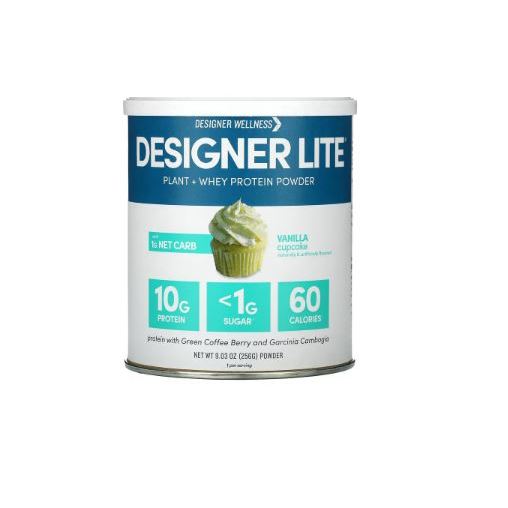 Designer Wellness, Designer Lite, Plant + Whey Protein Powder, Vanilla ...