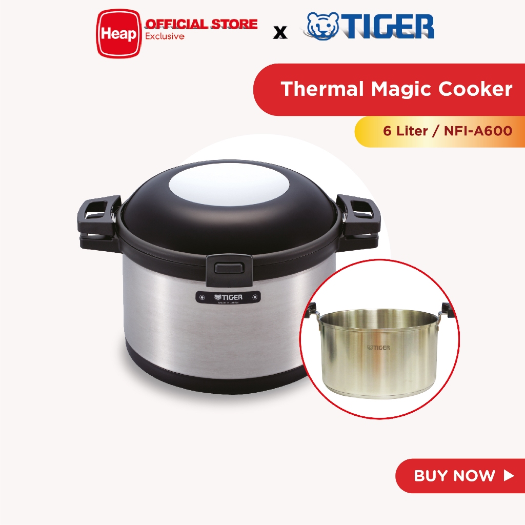 Tiger Brand Japan Vacuum Thermal Cooker Pot Magic Cooker - (6 Liter ...