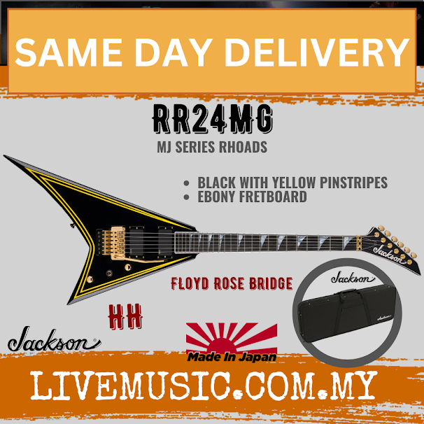Jackson MJ Series Rhoads RR24 MG Electric Guitar, Ebony FB, Black ...