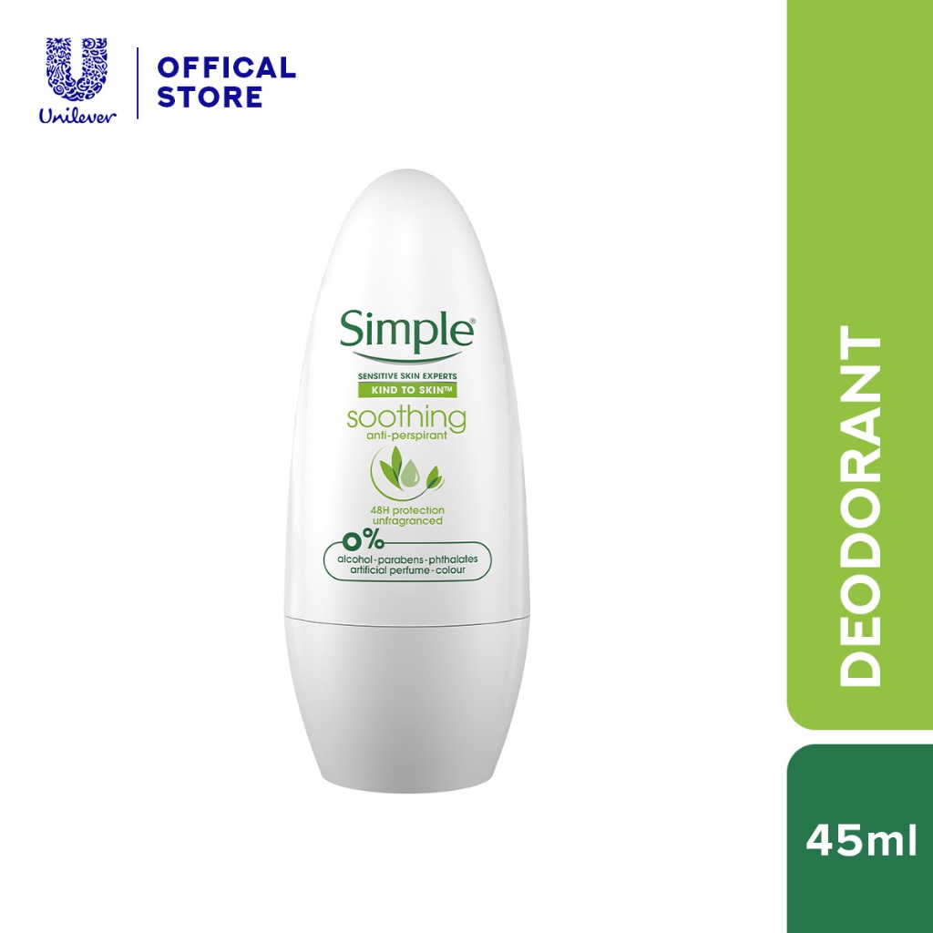 Simple Soothing Anti-Perspirant Roll On Deodorant 45ml | Shopee Malaysia