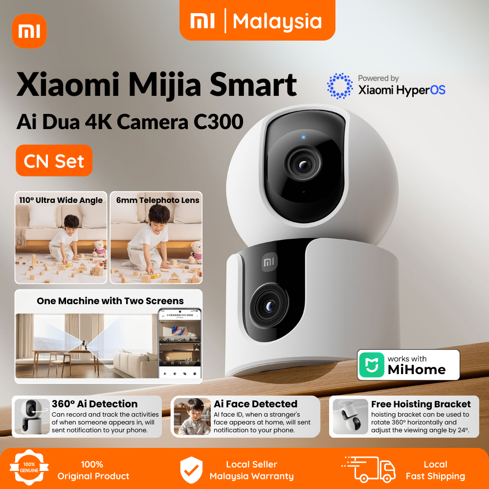 Xiaomi Mi Smart Camera C300 | C500 2K Ai Dual 3MP Cameras 360° Both ...