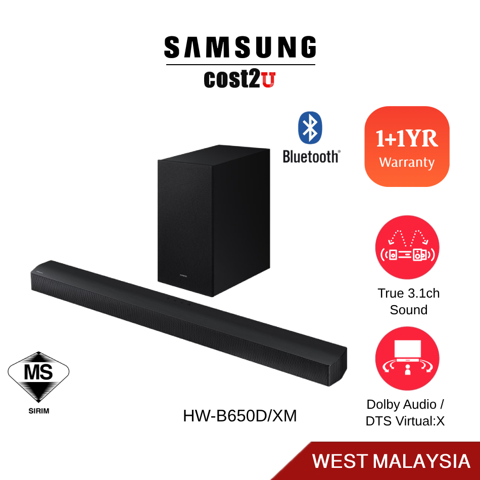 [New] Samsung Bseries Soundbar B650D 3.1ch with Sub Woofer HWB650D
